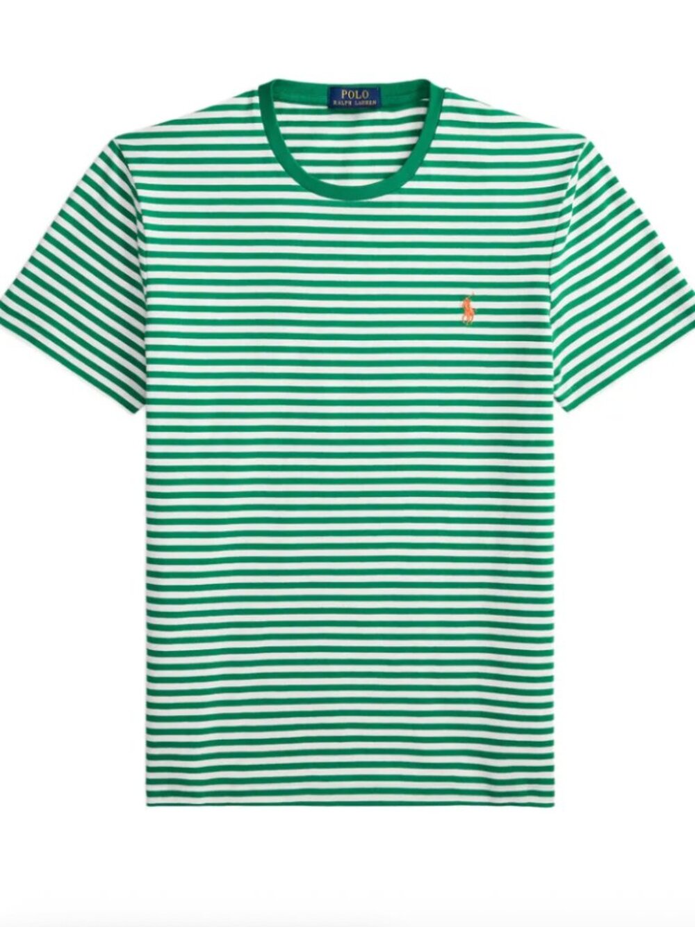 Polo Ralph Lauren Green & White Striped T-Shirt – Men's Small